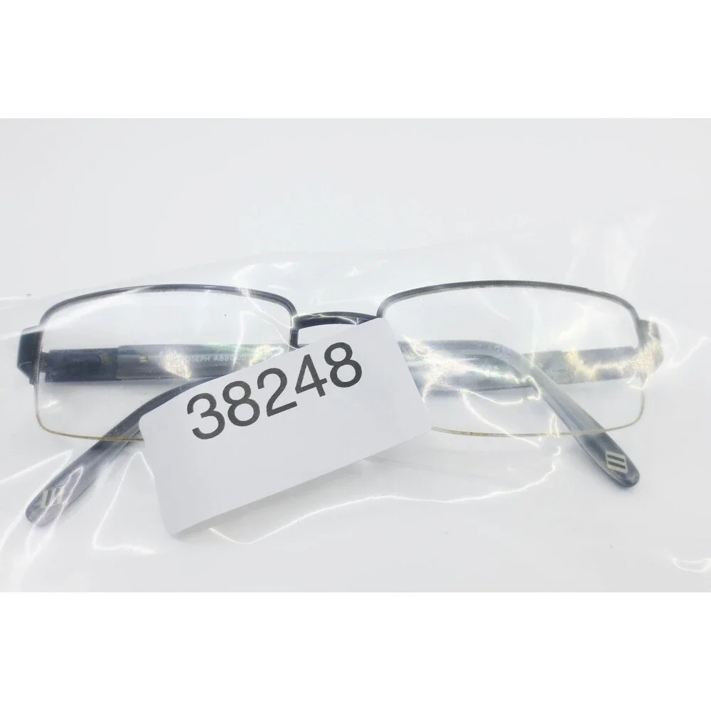 Joseph Abboud JA4023 001 Black Rectangular Semi-Rimless Eyeglasses 55-18-145